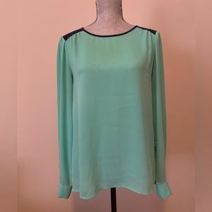 Forever 21 green blouse, size L, 100% polyester